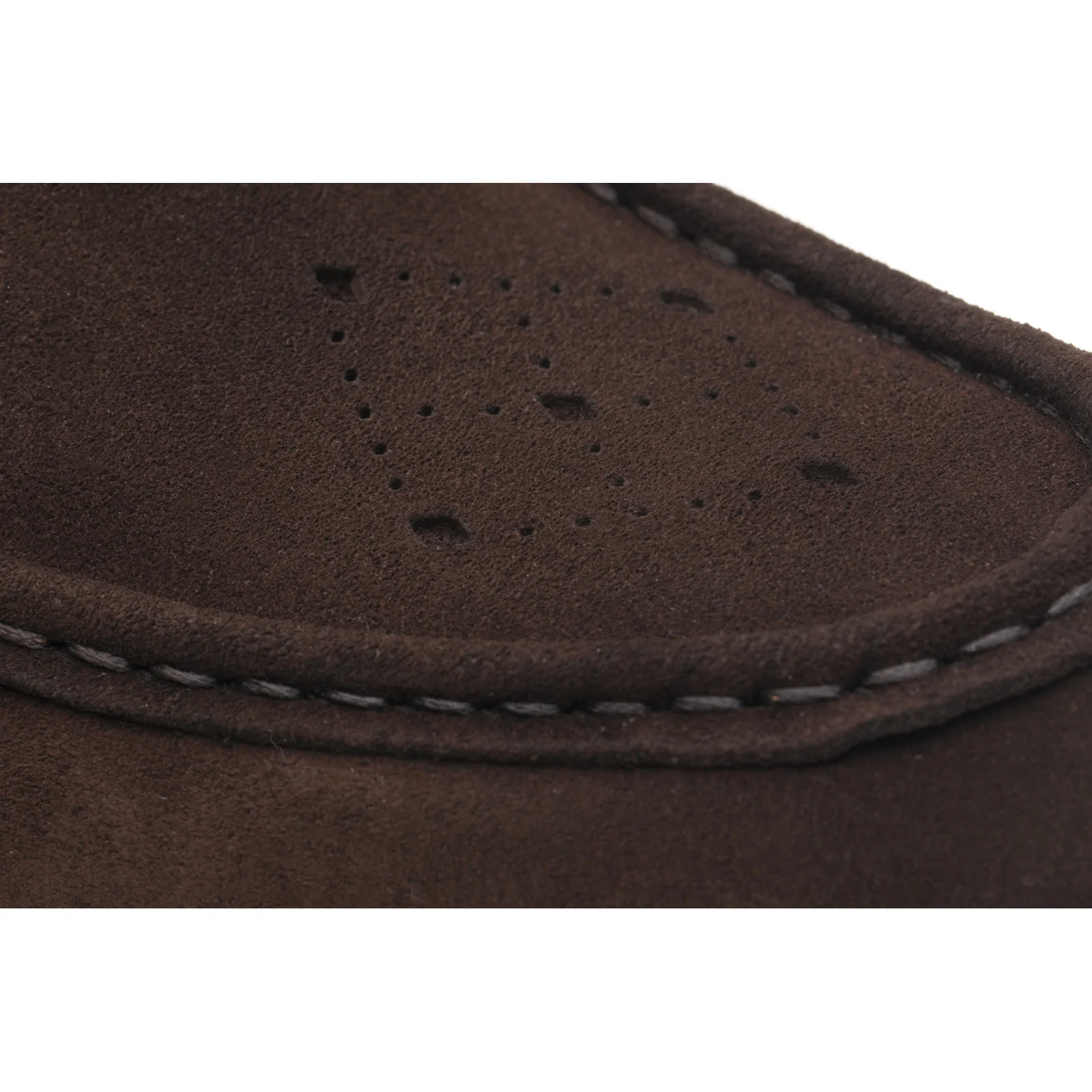Wildsmith Model 68 mens rubber-soled Derby shoes in dark brown suede - Image 5