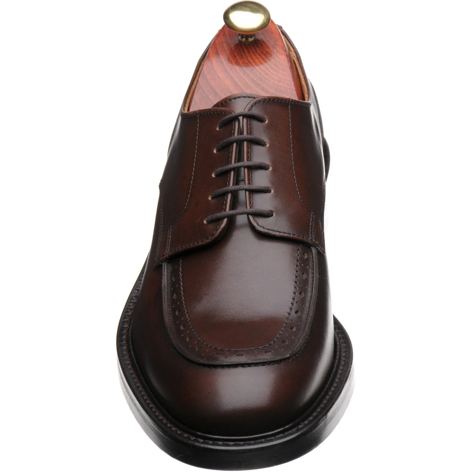 Wildsmith Model 74 mens rubber-soled Derby shoes in dark brown calf - Image 2