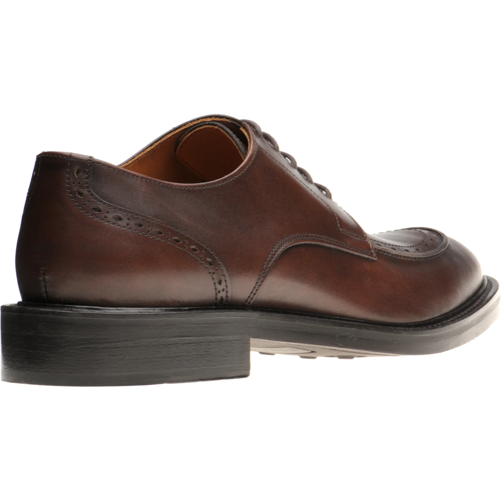 Wildsmith Model 74 mens rubber-soled Derby shoes in dark brown calf - Image 4