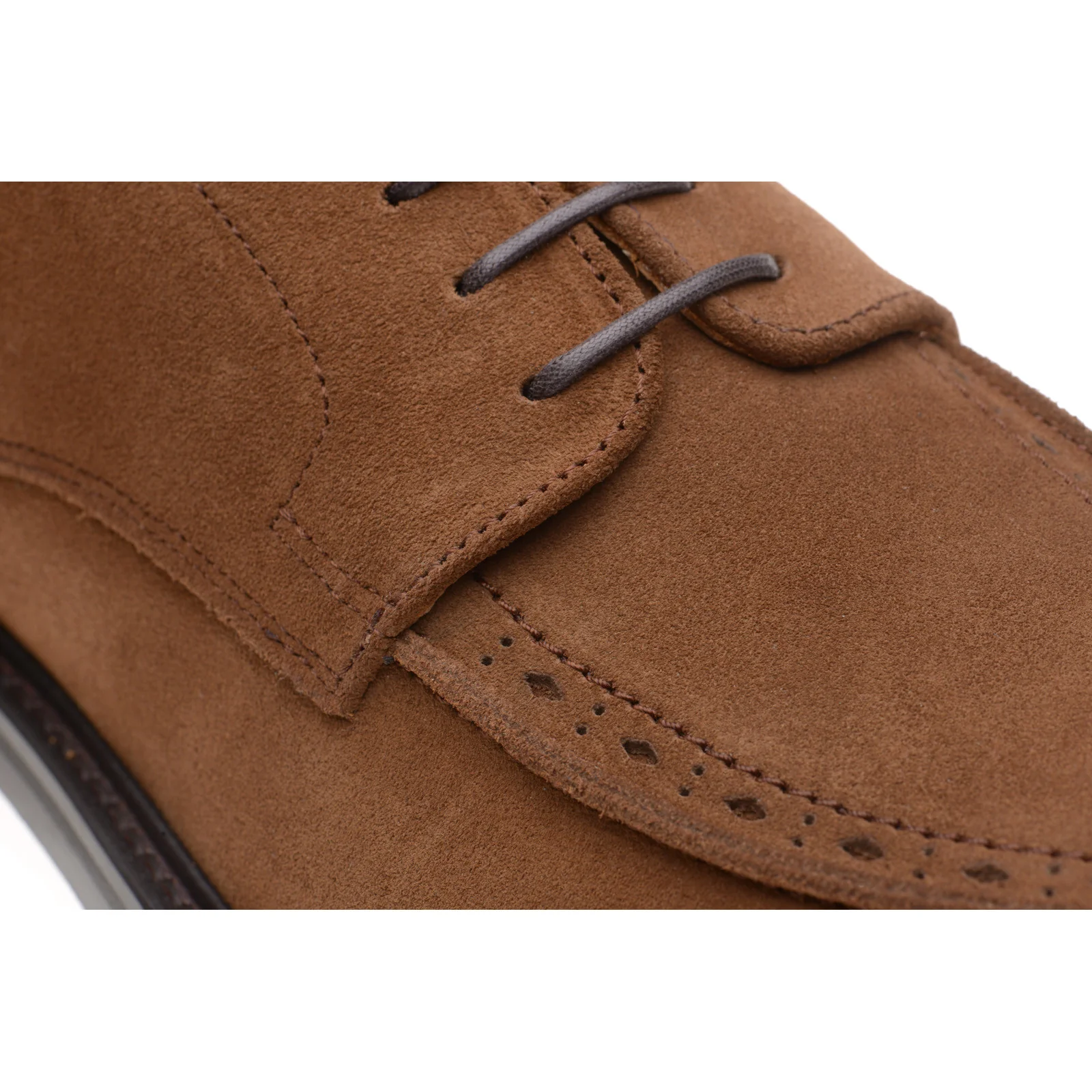 Wildsmith Model 74 mens rubber-soled Derby shoes in tobacco suede - Image 5