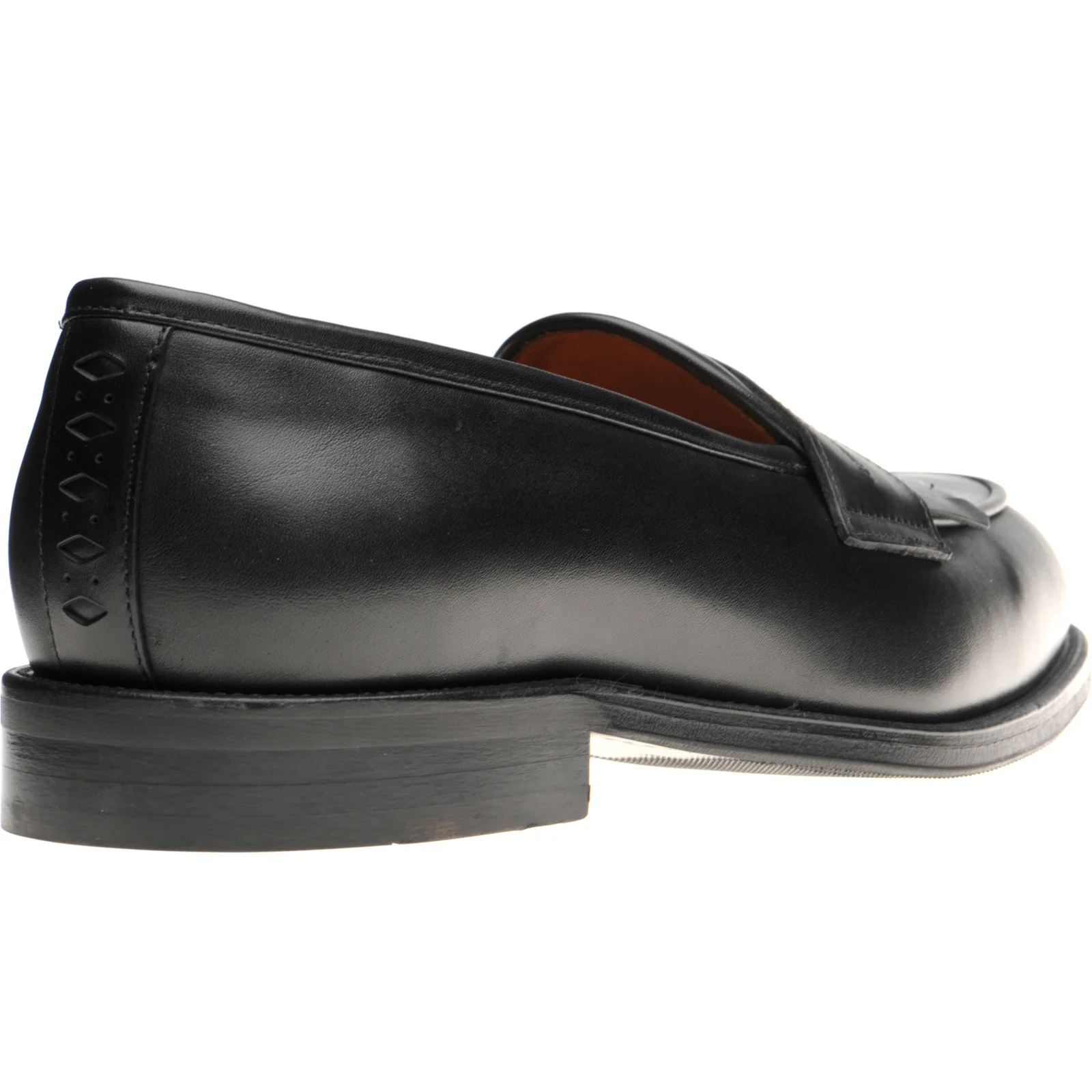 Wildsmith Model 8 mens rubber-soled loafers in black calf - Image 4
