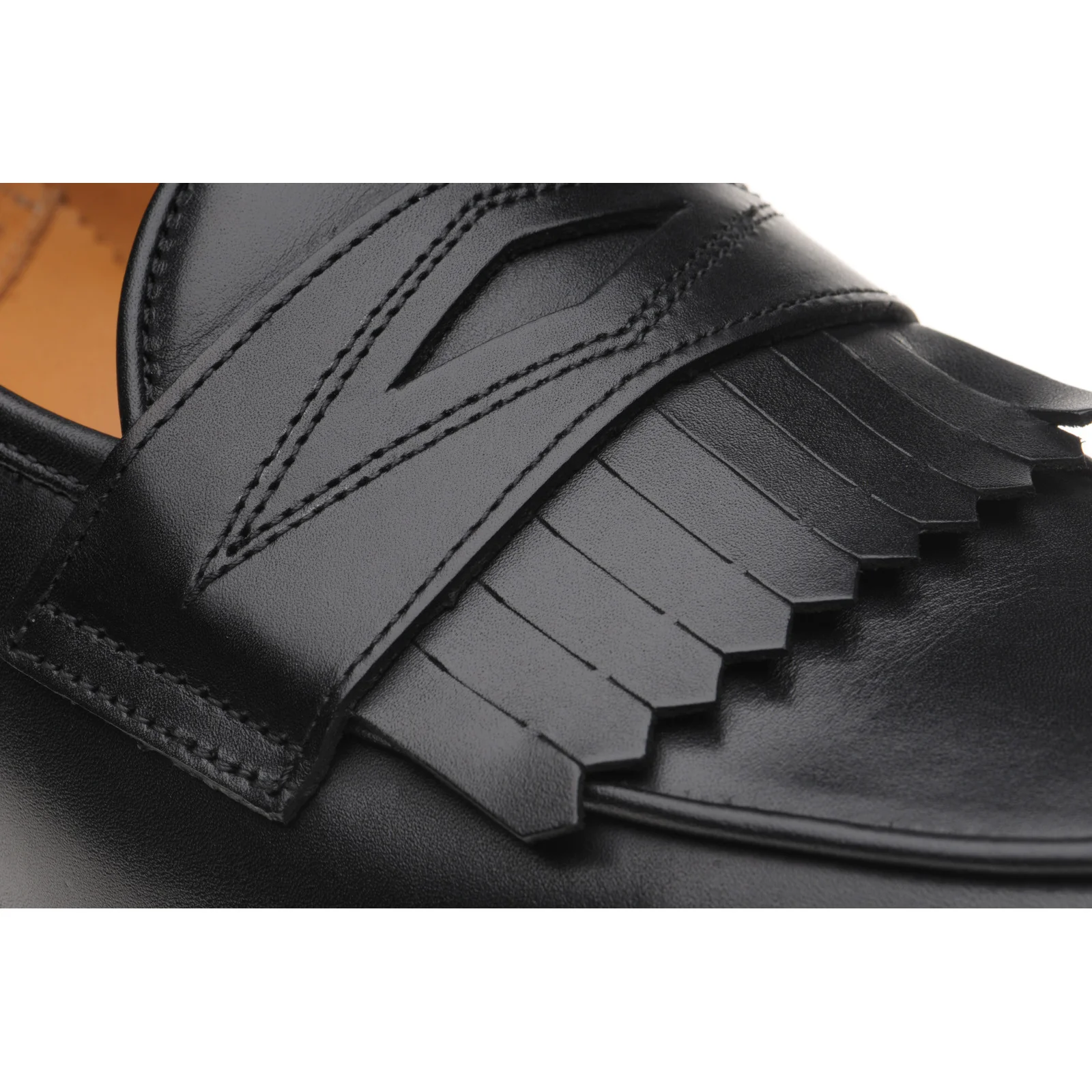 Wildsmith Model 8 mens rubber-soled loafers in black calf - Image 5