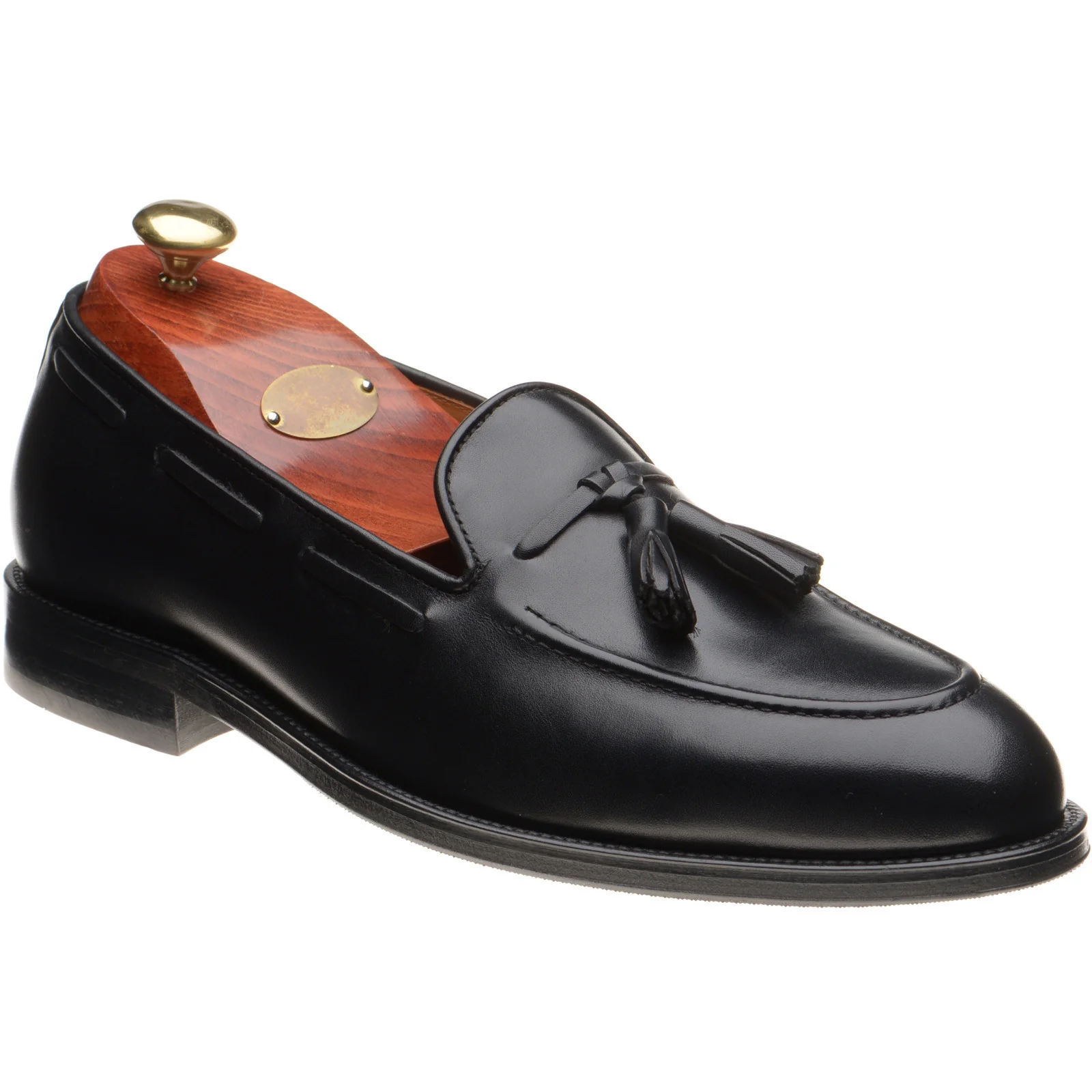 Wildsmith Model 82 Rubber mens rubber-soled loafers in black calf