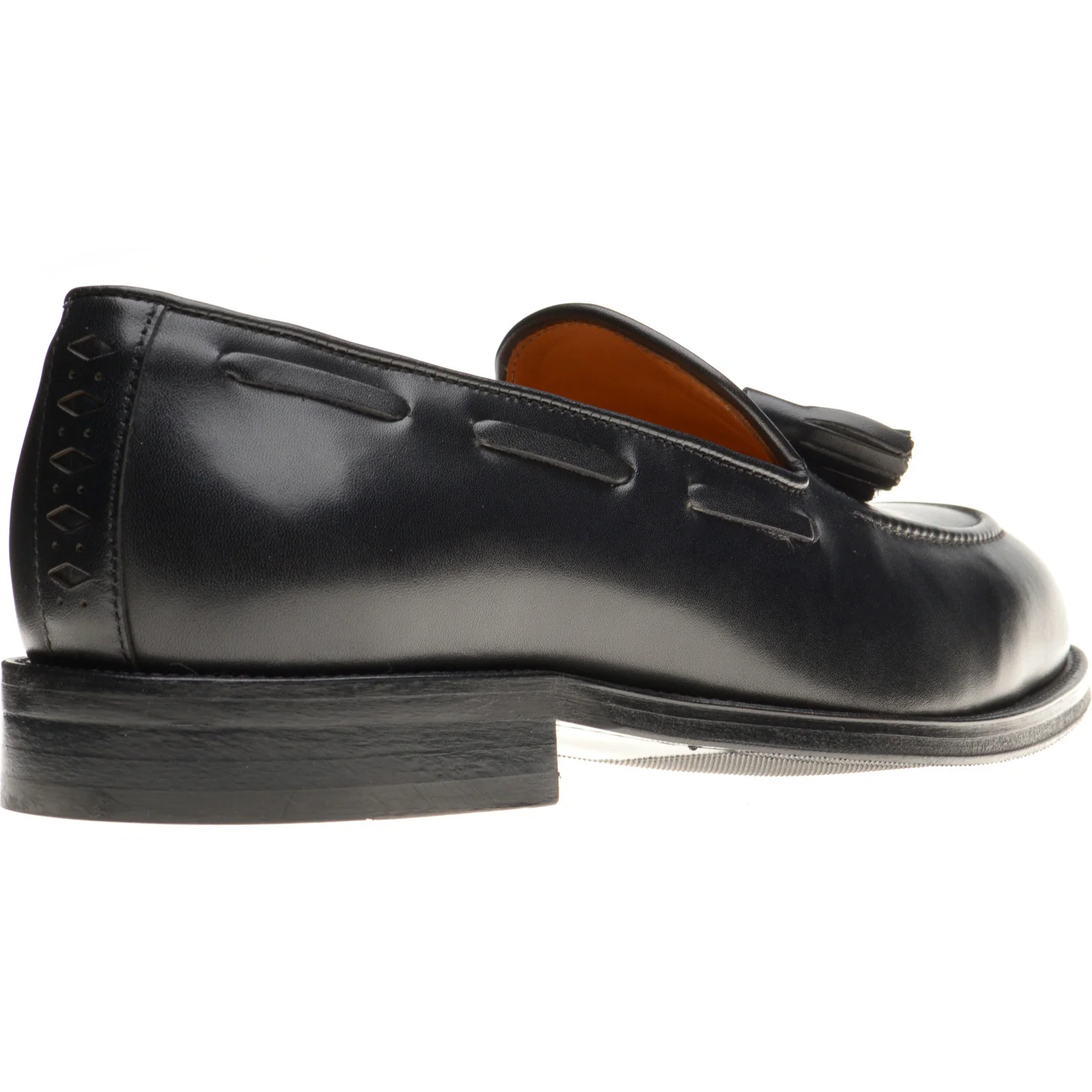Wildsmith Model 82 Rubber mens rubber-soled loafers in black calf - Image 4