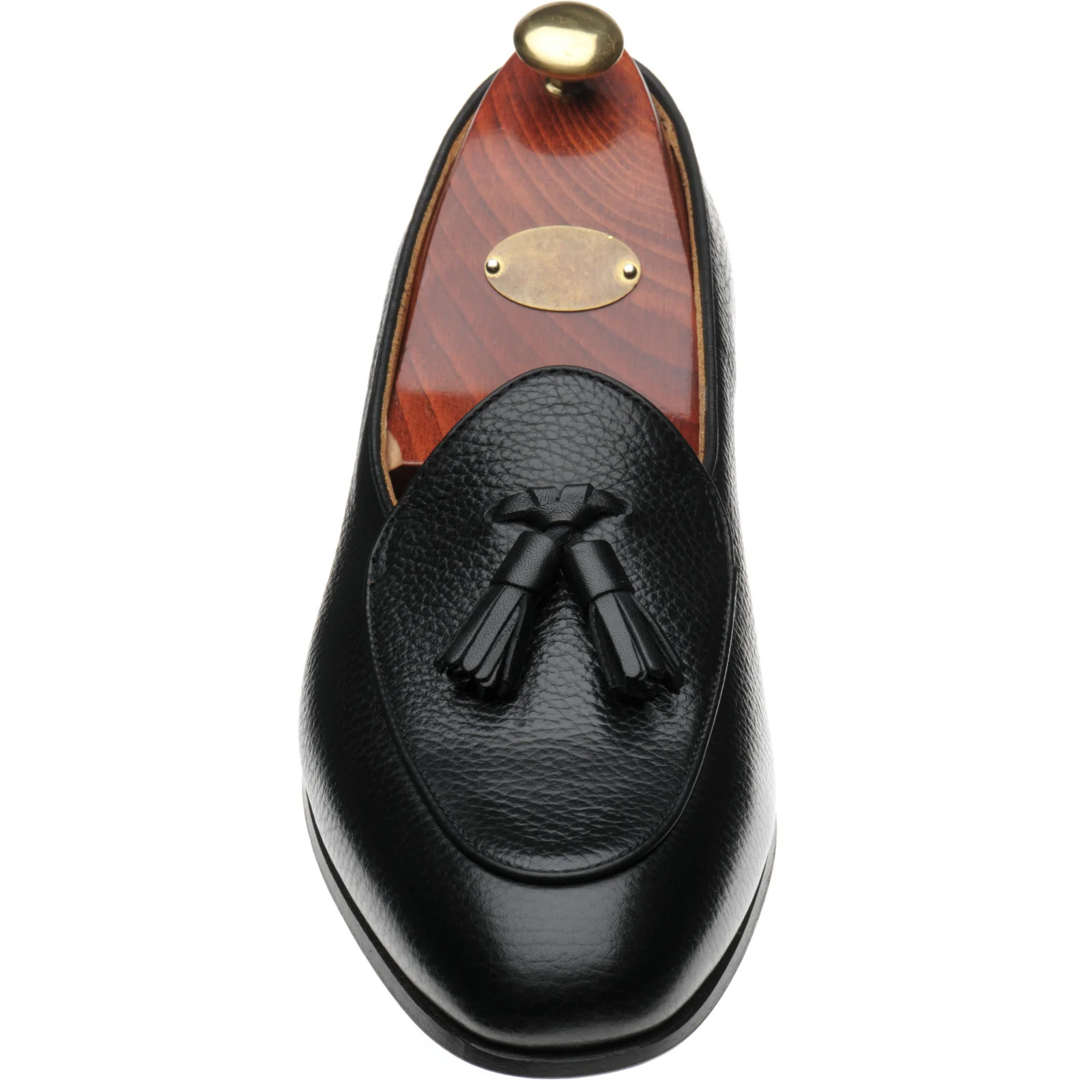 Wildsmith Model 88 mens tasselled loafers in black grain - Image 2