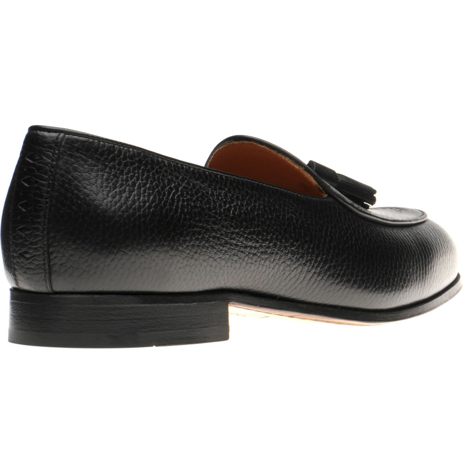 Wildsmith Model 88 mens tasselled loafers in black grain - Image 4