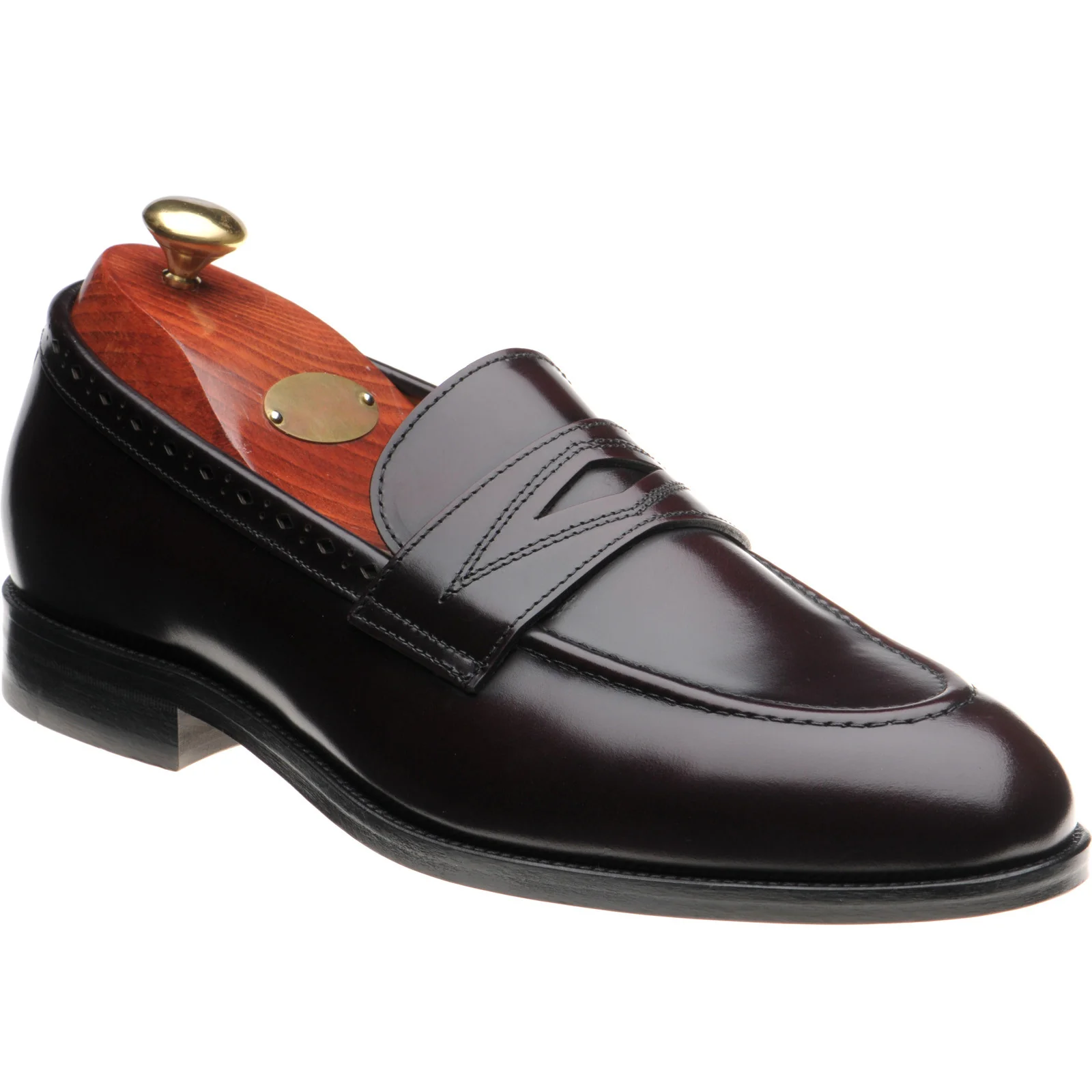 Wildsmith Model 98 mens loafers in burgundy polished