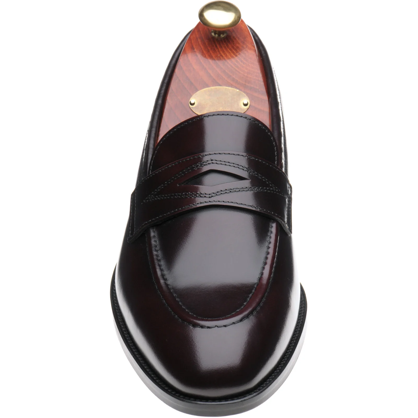 Wildsmith Model 98 mens loafers in burgundy polished (second) - Image 2