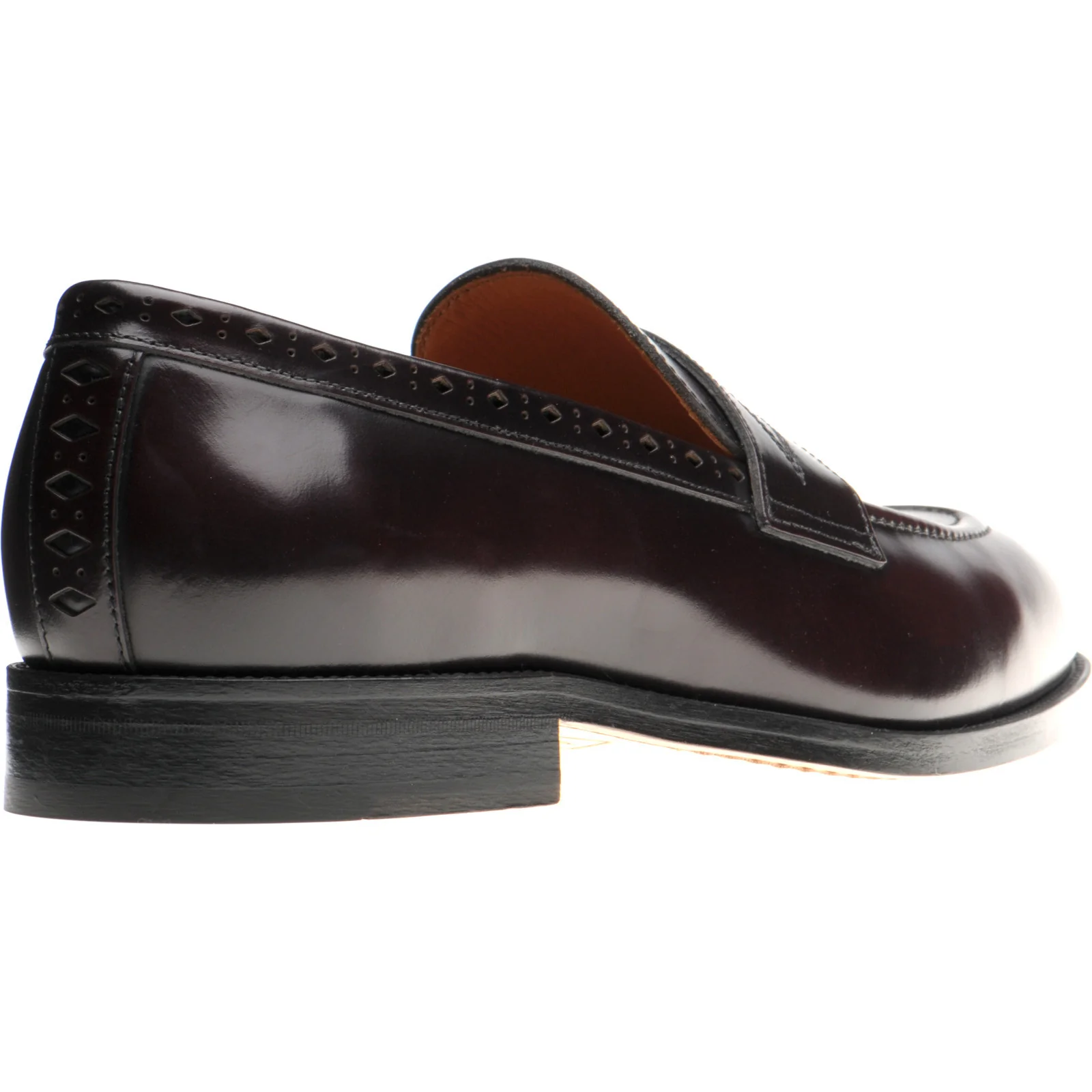 Wildsmith Model 98 mens loafers in burgundy polished (second) - Image 4