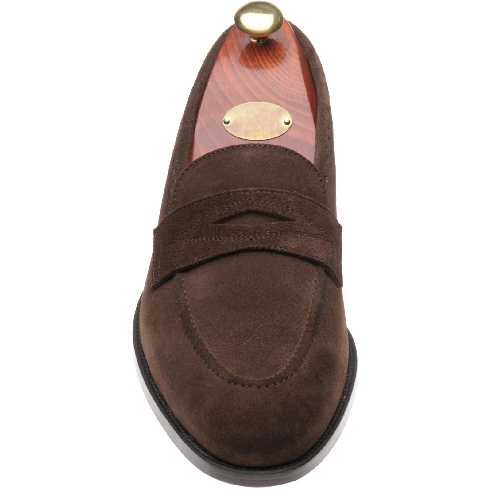 Wildsmith Model 98 mens loafers in dark brown suede - Image 2