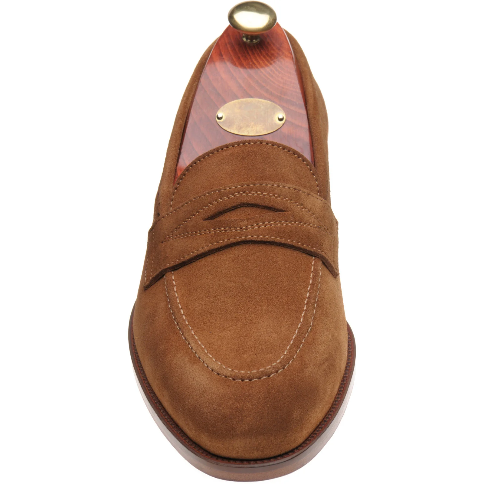 Wildsmith Model 98 mens loafers in tan suede - Image 2