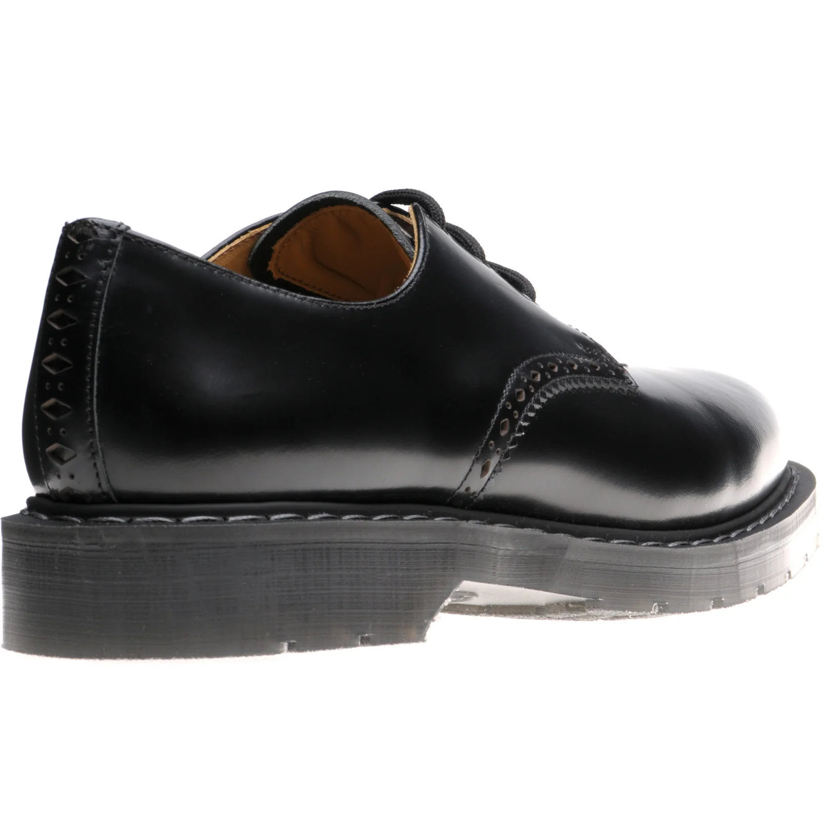 Wildsmith Model Gibson mens rubber-soled Derby shoes in black polished - Image 4