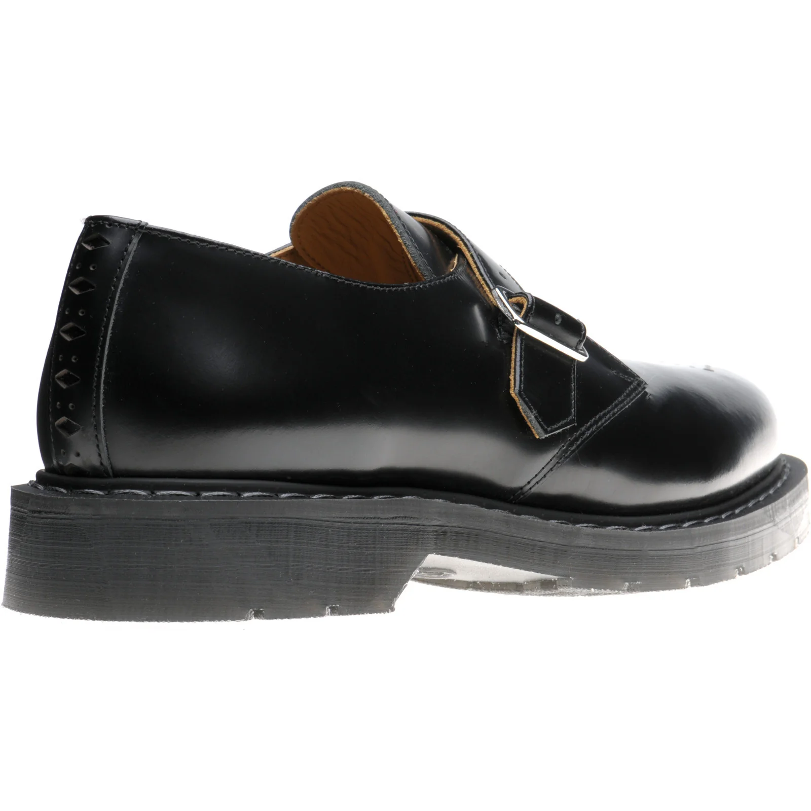 Wildsmith Model Monk mens rubber-soled monk shoes in black hi shine - Image 4