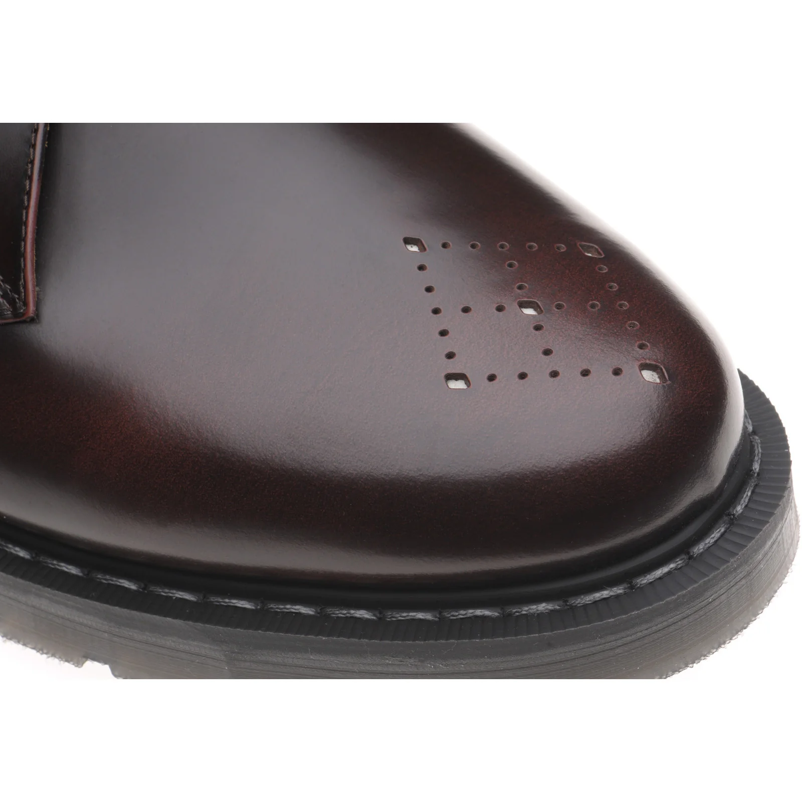 Wildsmith Model Monk mens rubber-soled monk shoes in burgundy rub off - Image 5