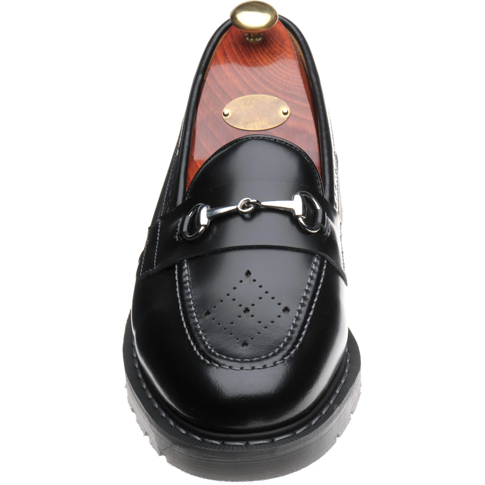 Wildsmith Model Penny mens rubber-soled loafers in black hi shine - Image 2