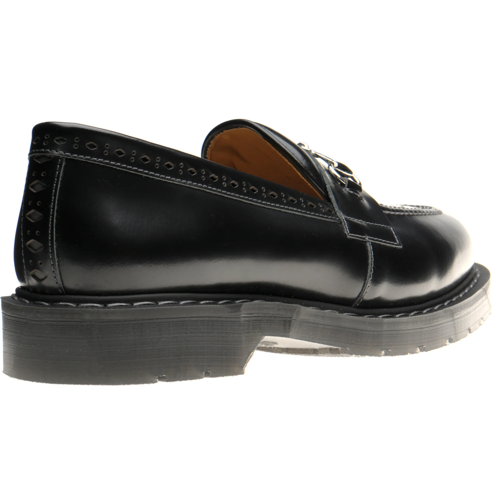 Wildsmith Model Penny mens rubber-soled loafers in black hi shine - Image 4