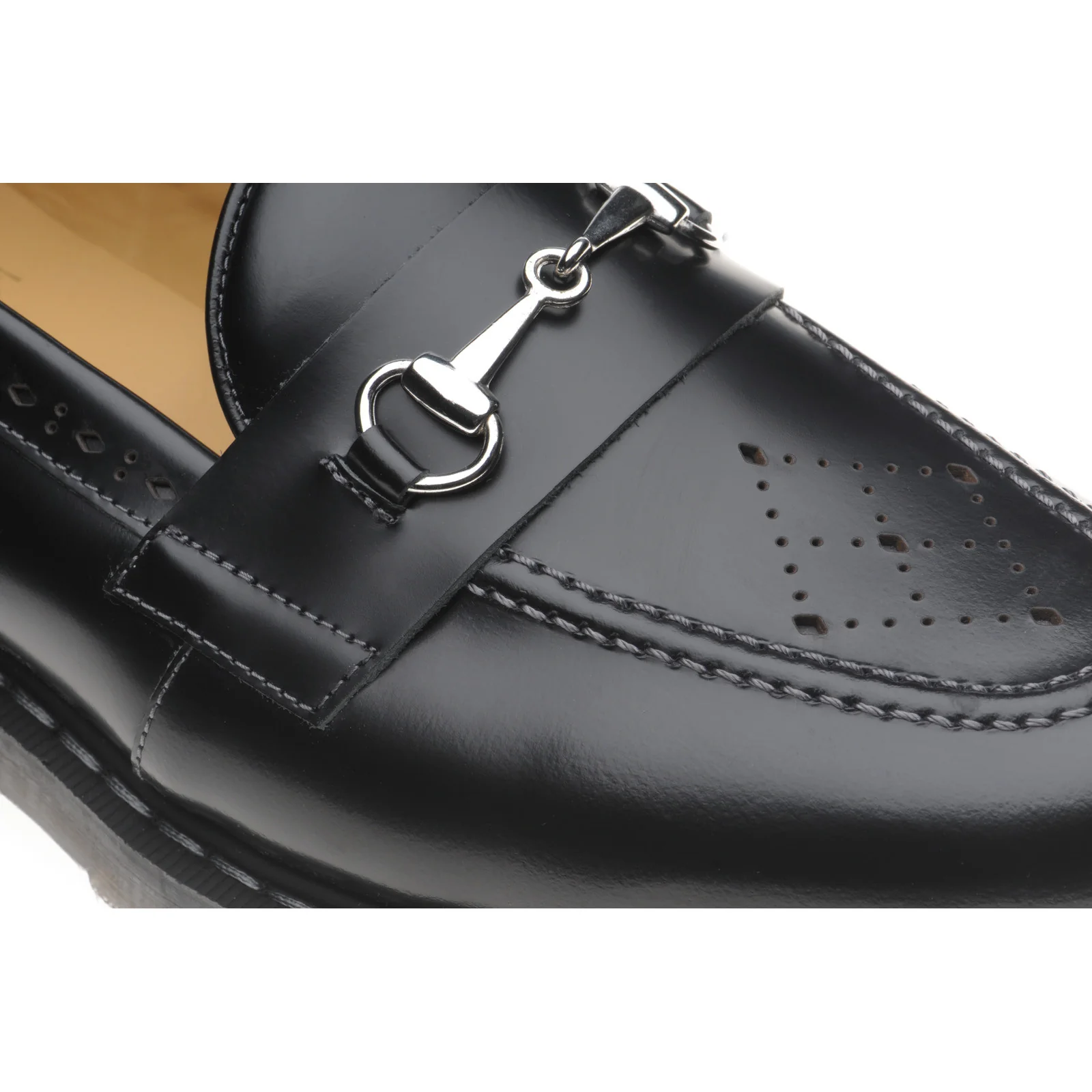 Wildsmith Model Penny mens rubber-soled loafers in black hi shine - Image 5