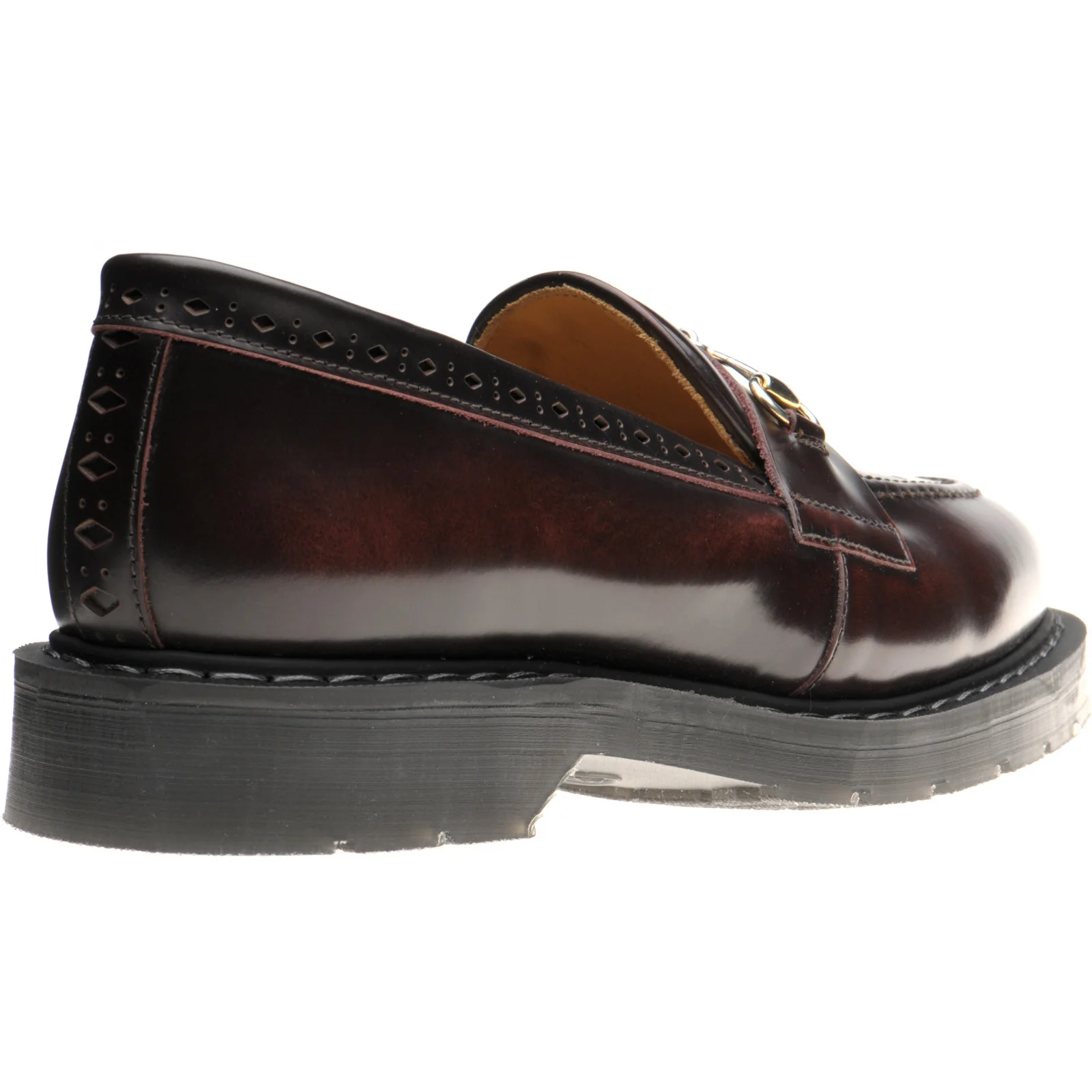 Wildsmith Model Penny mens rubber-soled loafers in burgundy rub off - Image 4