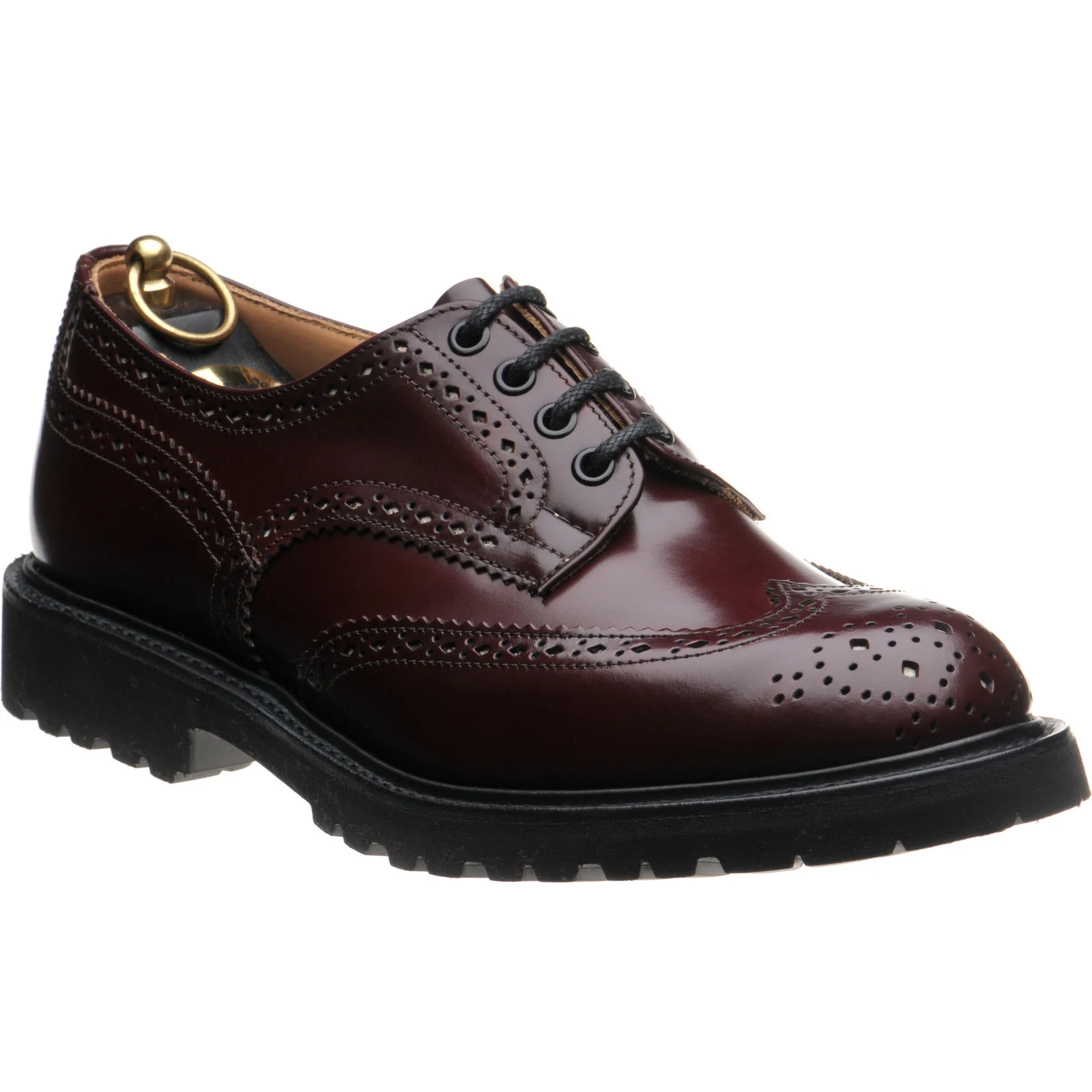 Wildsmith Wildsmith Bourton LW mens brogues in burgundy polished