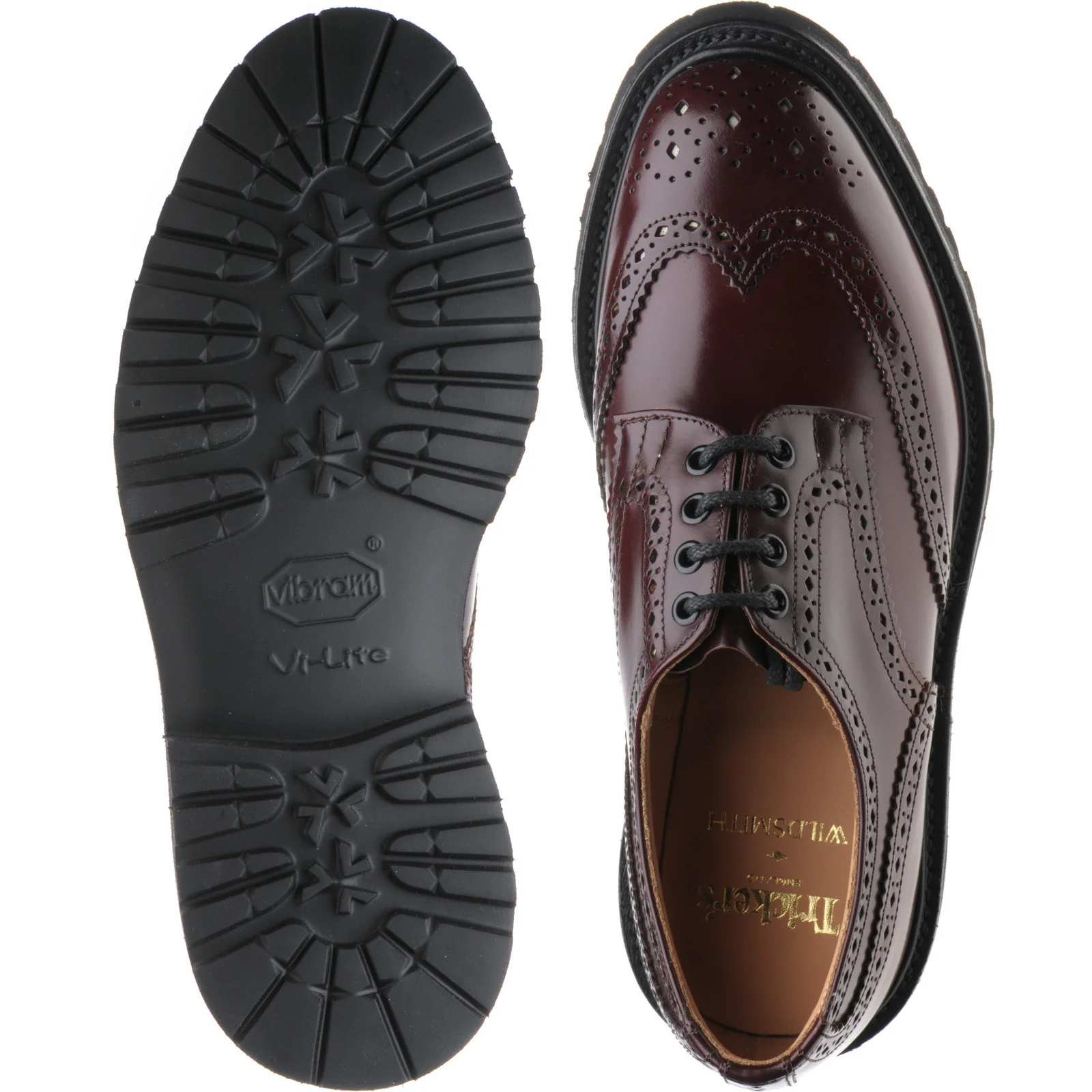 Wildsmith Wildsmith Bourton LW mens brogues in burgundy polished - Image 3