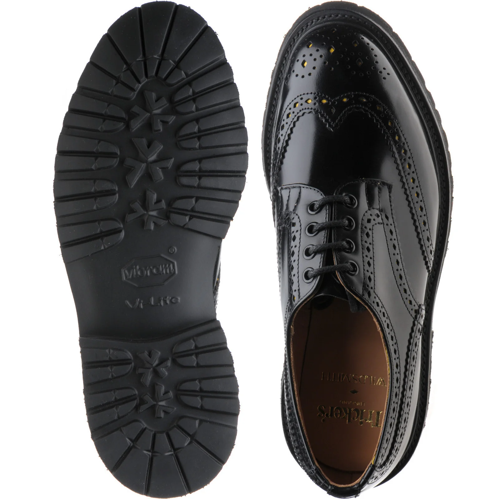 Wildsmith Wildsmith Bourton LW mens rubber-soled brogues in black polished - Image 3