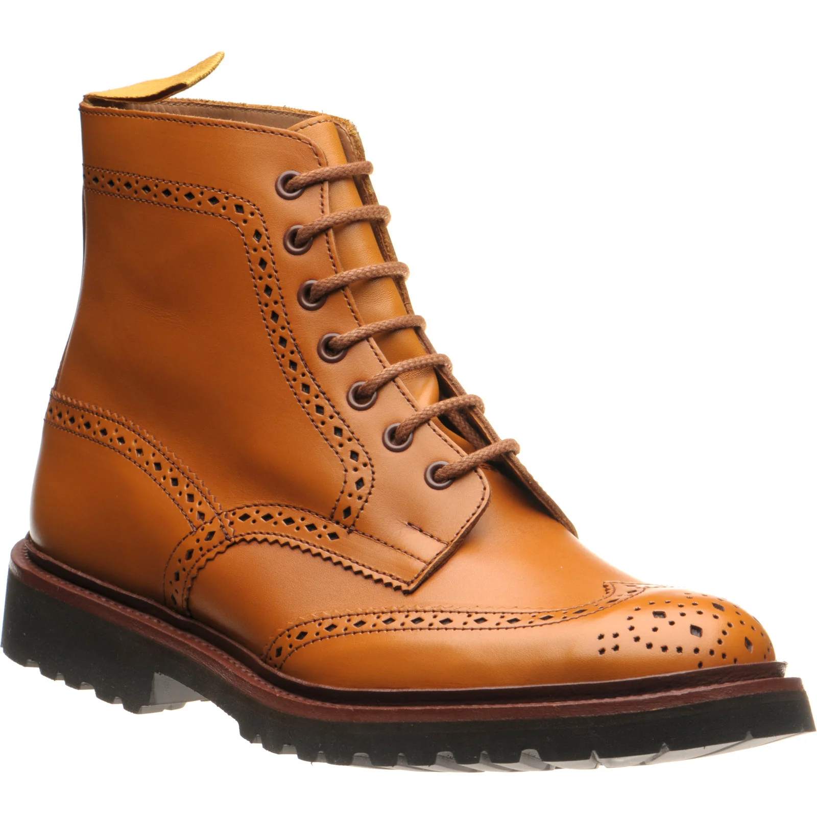 Wildsmith Wildsmith Stow LW mens rubber-soled brogue boots in acorn antique