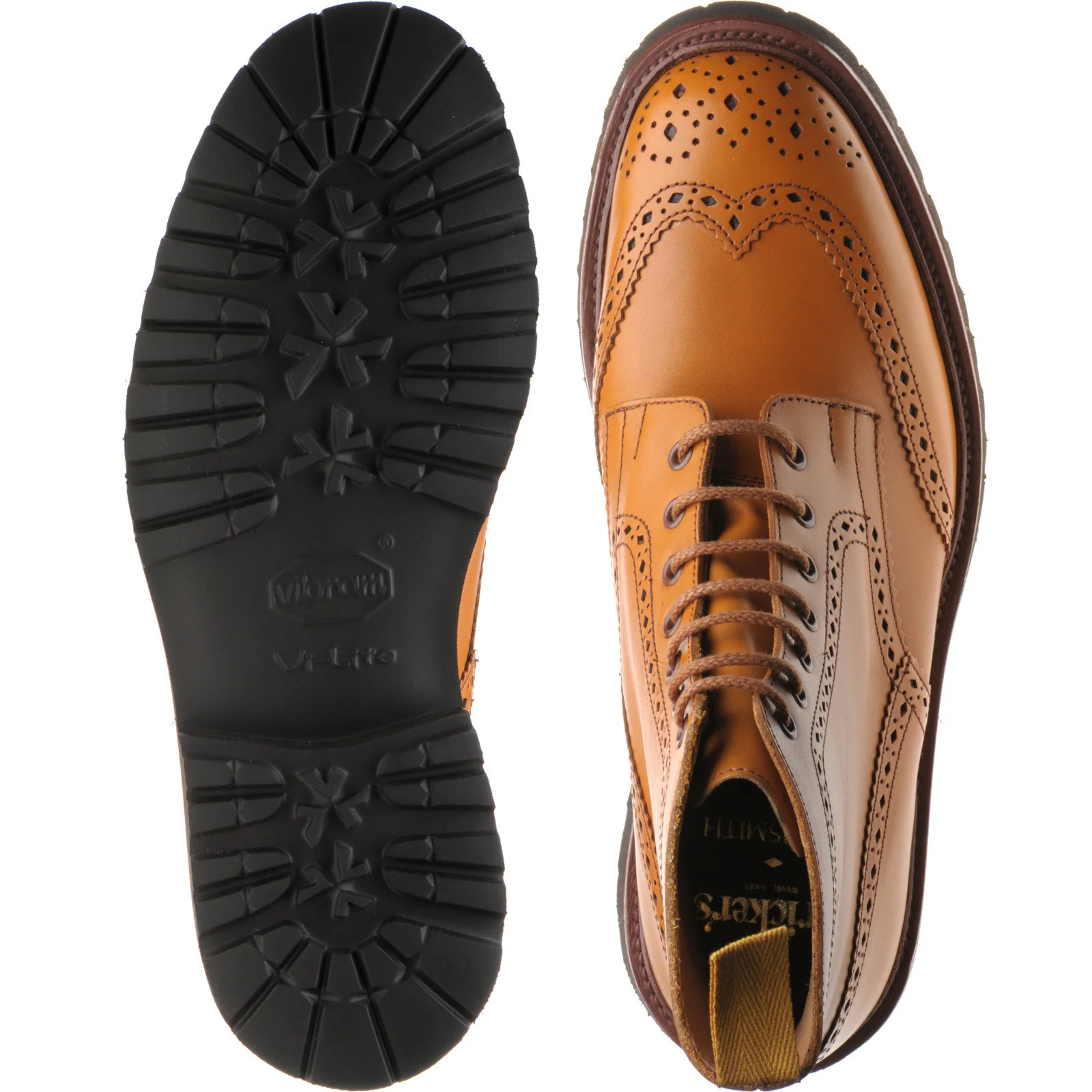 Wildsmith Wildsmith Stow LW mens rubber-soled brogue boots in acorn antique - Image 3