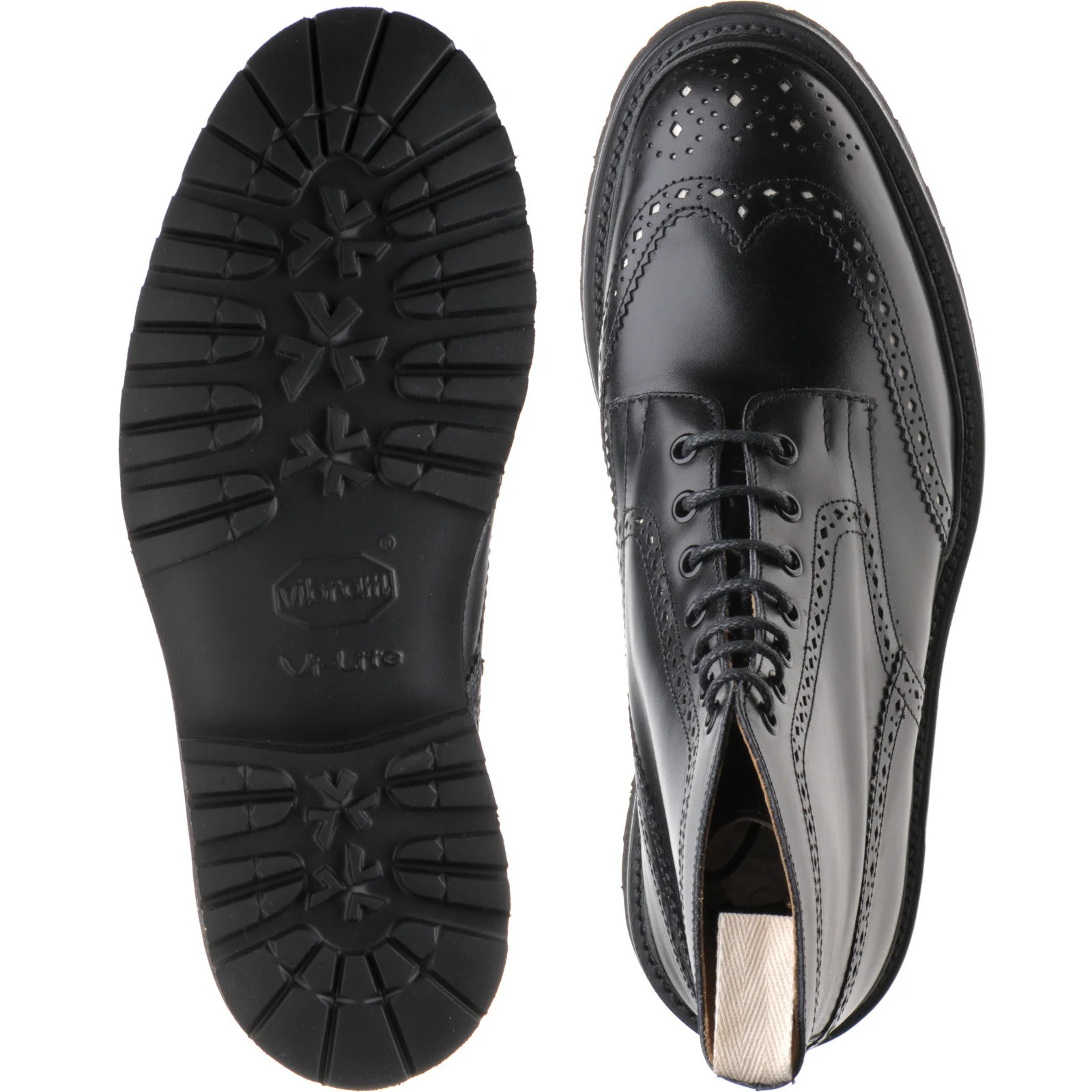 Wildsmith Wildsmith Stow LW mens rubber-soled brogue boots in black calf - Image 3